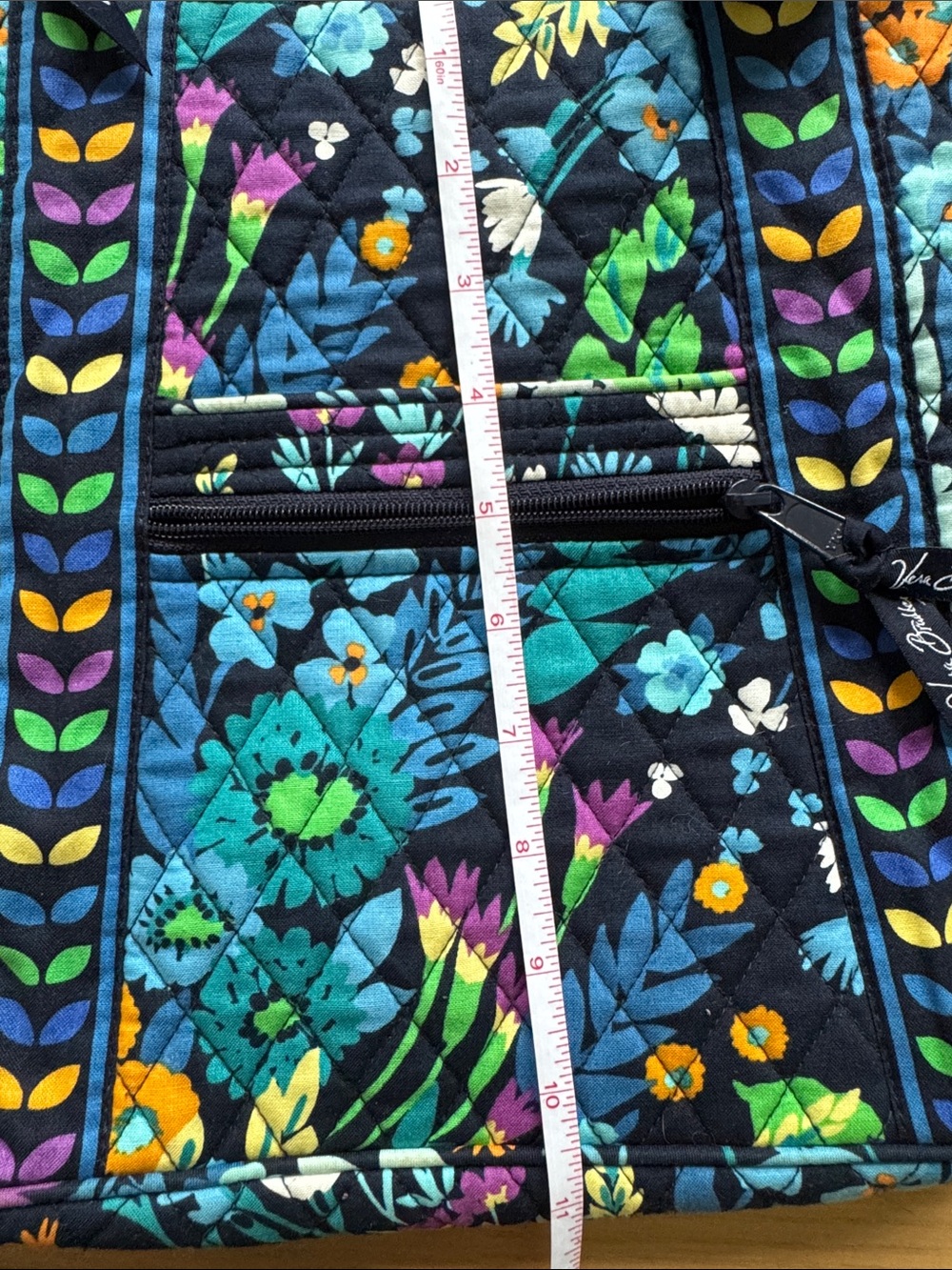 Vera Bradley Floral Quilted Crossbody Bag Blue Green Multicolor Shoulder Purse - Picture 12 of 12
